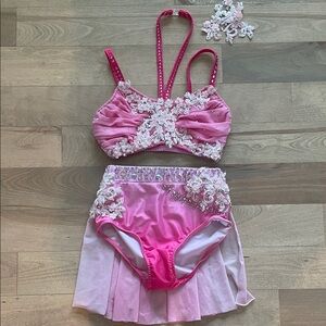 Pink Embellished Girl’s Lyrical Costume- SemiCustom
097